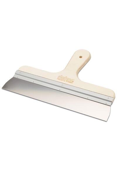 Badem10 Dekor 045 Egri Saplı Spatula Ispatula Sıva Temizlik Ev Spatulası 20 Cm