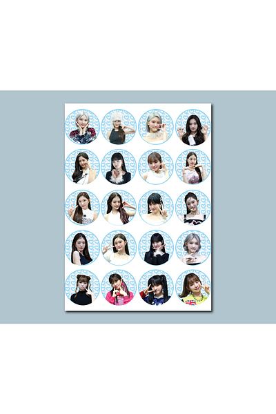 Güneş Kırtasiye Ive Kpop Sticker 20 Στρογγυλή Ετικέτα Α4 Σελίδα