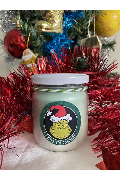 lıghts of candle handmade & 2020 Yılbaşı Yeniyıl Kokulu Doğal Soya Kavanoz Mu...