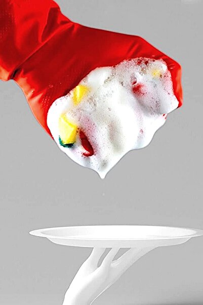 Beybi Economical Latex Gloves Household Red No:8 1 Pair