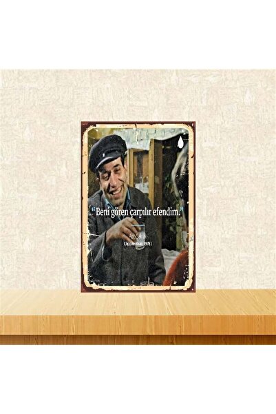 TAKIFİX Kemal Sunal 20 30 Cm Retro Ahşap Poster Tkfx3809