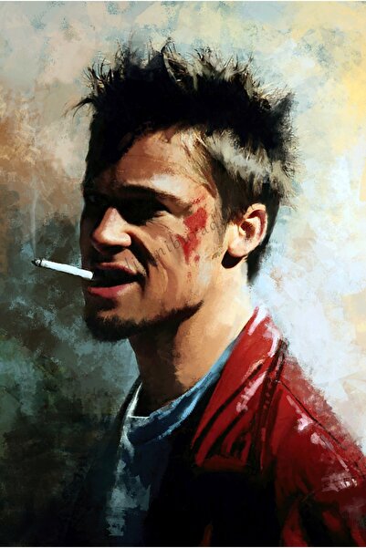 hediyeniburadabul Ξύλινος πίνακας/αφίσα με θέμα το Fight Club Tyler Durden