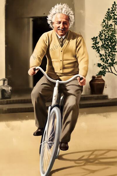 hediyeniburadabul Ξύλινος πίνακας/αφίσα με θέμα τον Αϊνστάιν