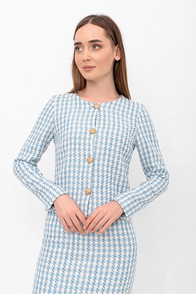 Laranor Jachetă și cardigan scurtă cu textura albastră