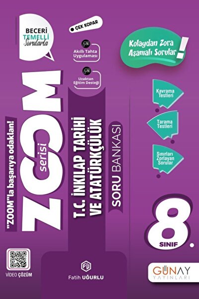 Kollektif Günay 8.sınıf Lgs Yeni Zoom Inkılap Tarihi Soru Bankası - Günay 8 Zoom