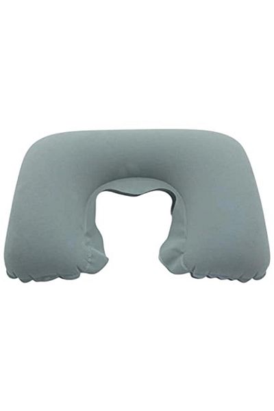 CMT Gray Inflatable Travel Neck Pillow