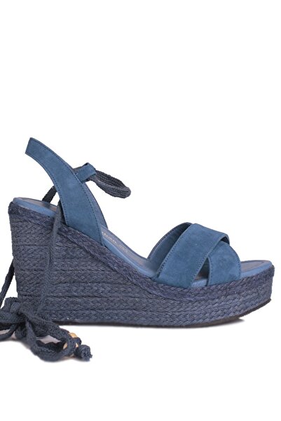 Fitbas 7007 427 Γυναικεία Σανδάλια Μπλε Σκούρο Μπλε Μεγάλο Μέγεθος Μικρό Μέγεθος