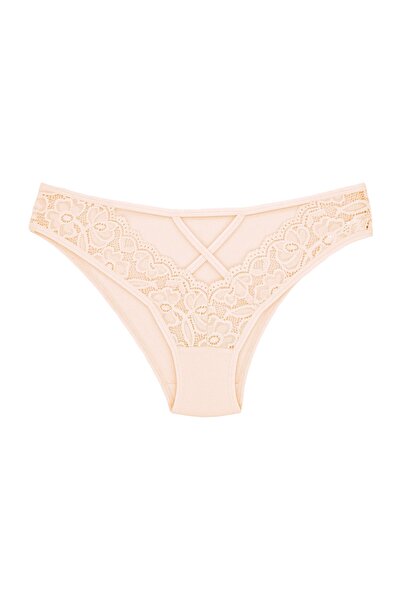 Zena Slip de damă din 3 piese din bumbac și dantelă față și fereastră