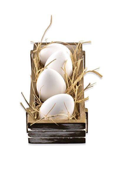 Reynes Yumurta Dekor Set Kasa Set Biblo Dekoratif Yumurta Obje