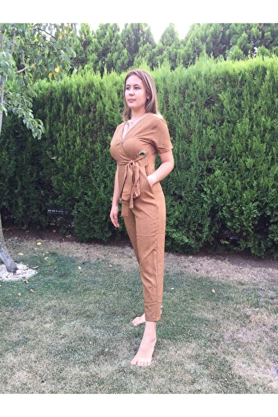 NİLOSH V Yakalı Tulum Kahve M