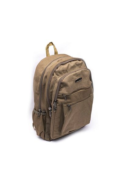 ATHLETIC Fashion Canvas Backpack Καμβάς υφασμάτινη τσάντα με τσέπη και θήκη για φορητό υπολογιστή 48cm