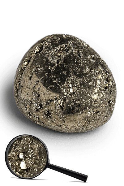 Tesbih Atölyesi Sertifikalı Aaa+ Pirit Taşı Kütle - Peru