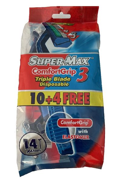 SÜPERMAX Three Razor Disposable Shaving Blades 14 Pieces Bag