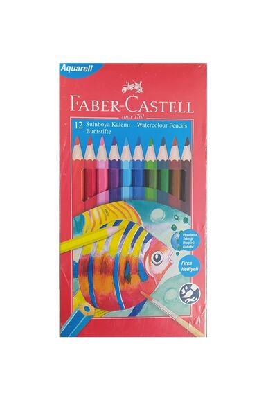 Faber Castell قلم ألوان مائية من الورق المقوى 12 لونًا من أكواريل