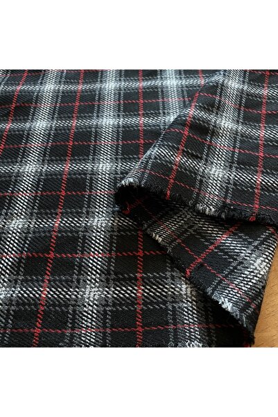 Yeşimm Kumaş Kırmızı Ekoseli Flanel Kumaş