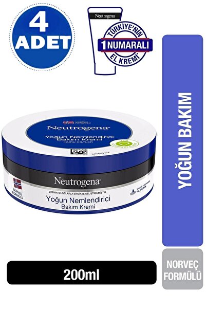 Neutrogena Krem 200 Ml Yoğun Nemlendirici Bakım Kremi 4 Adet