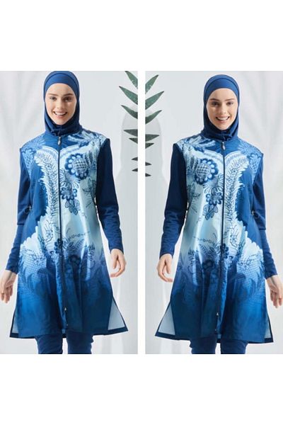 SEAMAY 1001 Μαγιό Navy Blue Hijab