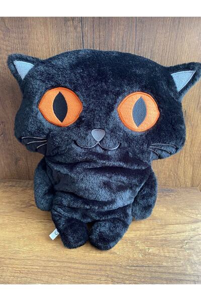 scntoys Oyuncak Peluş Kedi Siyah Yastık Kedi Uyku Arkadaşı Kedi Kırlent Oyunc...