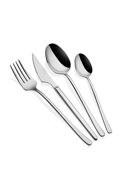 The Mia Vina Fork Spoon Knife Set Silver 24 Pieces