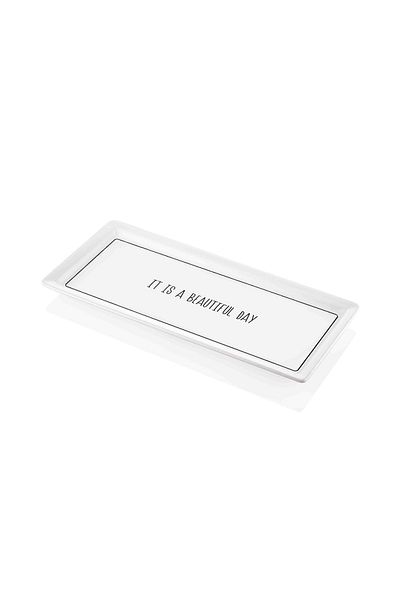 The Mia Daily Tunes Rectangular Ceramic Serving Plate 35x16 cm
