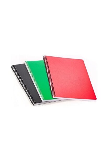 HOBBYRONS 60 Yaprak Spralli Defter, A4 Kareli, Plastik Kapak(1 Adet)