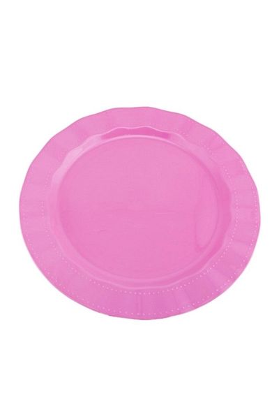 14Süs Plastic Plate Hard Luxury 26cm (6 Pieces) Color Pink