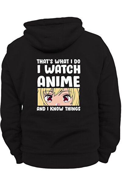 remonz Anime Text Back Printed, 100% βαμβάκι, 3 κλωστές. Ανυψωμένο, Πλήρως Fleece Εσωτερικά, Πολύ Χοντρό Hoodie