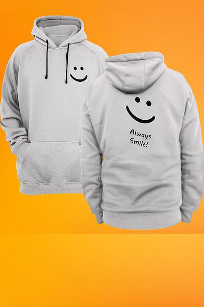 remonz Φούτερ με κουκούλα με στάμπα Alway Smile χωρίς φερμουάρ