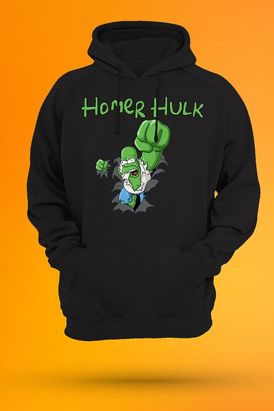 remonz Φούτερ με κουκούλα με στάμπα Homer Hulk χωρίς φερμουάρ