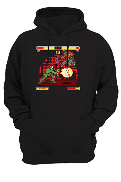 remonz Freddy Vs Jason Printed 3 Ipl. Ridicat, fleece in interior, gros (600gr) Hoodie