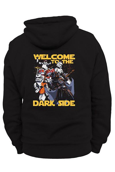 remonz Star Wars Rocks Πίσω εμπριμέ, 100% βαμβάκι, 3 κλωστές. Ανυψωμένο, Fleece Εσωτερικά, Πολύ Χοντρό Hoodie