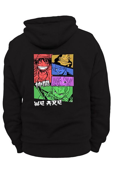 remonz One Piece Back Print, 100% βαμβάκι, 3 κλωστές. Ανυψωμένο, Fleece Εσωτερικά, Πολύ Χοντρό Hoodie