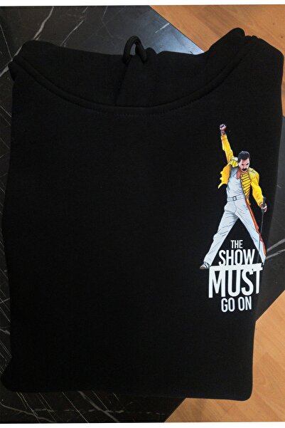 remonz Φούτερ Freddy Mercury Queen με στάμπα 3 κλωστών με χοντρό φλις εσωτερικά 100% βαμβάκι