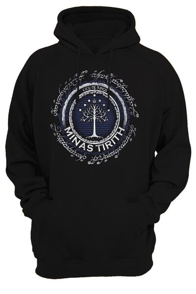 remonz Lotr ο Άρχος των Δαχτυλιδιών Minas Trith Printed 3 Ipl. Φούτερ με ράστερ, Fleece Εσωτερικά, Χοντρό (600gr)