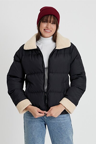 Weyeze Πουπουλένιο παλτό με γούνινο γιακά Ad-k50433lnw