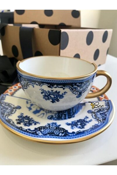 Arı Ev Iki Desenli Hibrit Serisi Tek Kişilik Çay Fincanı (hediye Kutlu)