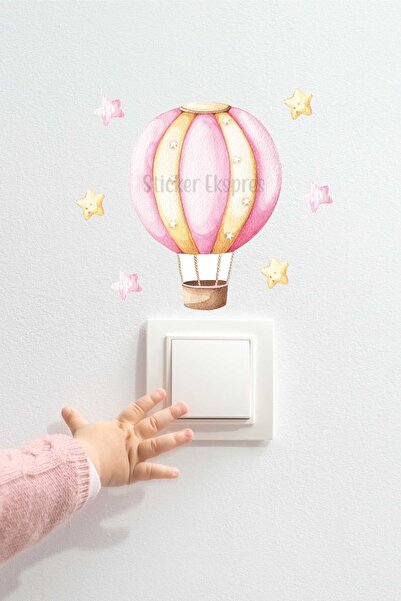 Sticker Ekspres Rüya Balon Ve Yıldızlar Çocuk Odası Priz Sticker