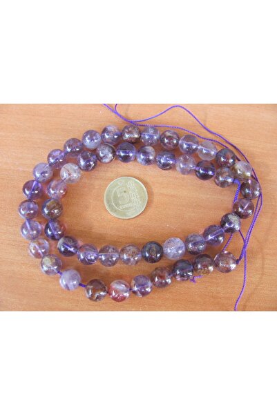 Minart سوبر 7 كاكوكسينيت جمشت ميلودي ستون 100% طبيعي 8 مللي متر المجال الحجر الطبيعي حبة سلسلة ل سوار وردي