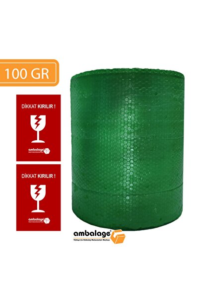Ambalage Balonlu Naylon 50cm X 20 Metre Kalın Havalı Naylon Yeşil Üç Katlı Ba...