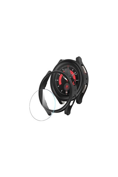 NANOSPACE Samsung Galaxy Watch 5 Pro Silikon Tpu Tam Koruma Kasa (ön Kısım Aç...