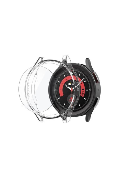 NANOSPACE Samsung Galaxy Watch 5 Pro Silikon Tpu Tam Koruma Kasa (ön Kısım Aç...