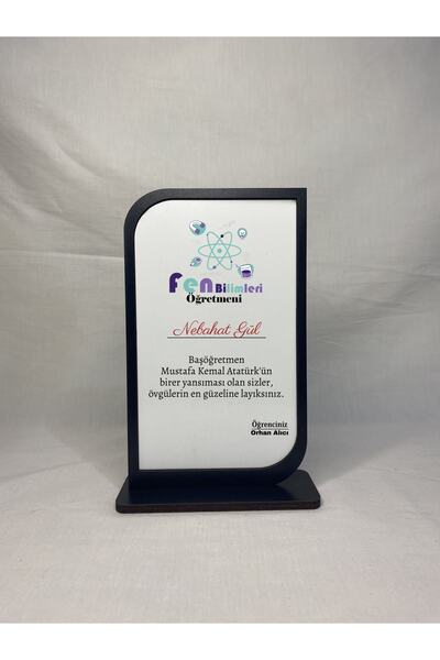 EratCo Fen Bilimleri Öğretmenine Özel 24 Kasım Öğretmenler Günü Hediyesi Plaket