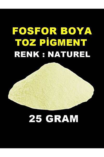Arcan Ticaret Fosfor Toz Boya Karanlıkta Parlayan Renk Naturel 25 Gram