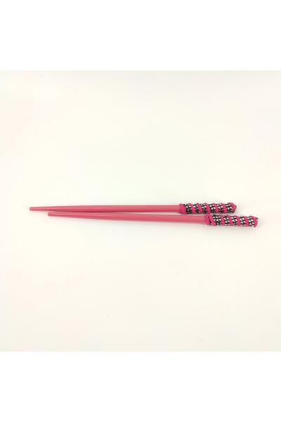 Tedz Collection عصا المقبض الوردية المرصعة بالأحجار