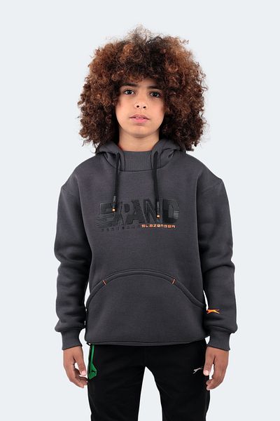 Slazenger Dilay Unisex Kids Sweatshirt Dark Gray