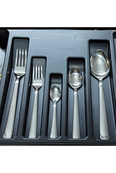 Kardelen Zümrüt طقم ملعقة وشوكة 60 قطعة لـ 12 شخص (بدون سكين)