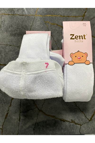 ZENT Çocuk 7-8 Yaş Havlu Külotlu Beyaz Çorap