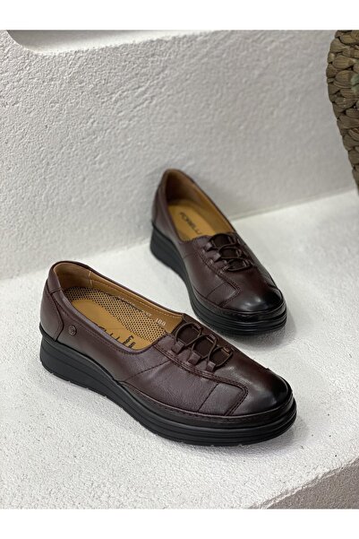 Forelli Fiara 21317 Orthopedic Genuine Leather Shoes with Elastics
