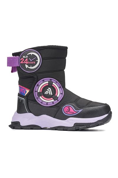 İmerShoes Καθημερινές παιδικές μπότες χιονιού με ψηλή χοντρή αντιολισθητική σόλα με γούνα Velcro 2221