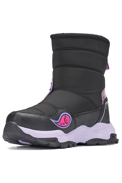 İmerShoes Καθημερινές παιδικές μπότες χιονιού με ψηλή χοντρή αντιολισθητική σόλα με γούνα Velcro 2221